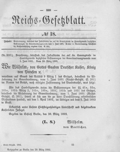 s.....a - 127 lat temu wprowadzono w Niemczech pierwsze zakazy i ograniczenia w handl...