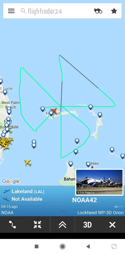 kecajek - Widzę, że właśnie sobie lata samolot NOAA42 w huraganie Dorian
flightradar...