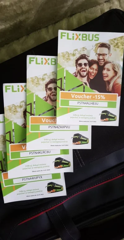Piorunian - Sprzątając samochód znalazłem kilka kuponów #flixbus -15%. Nie mam pojęci...