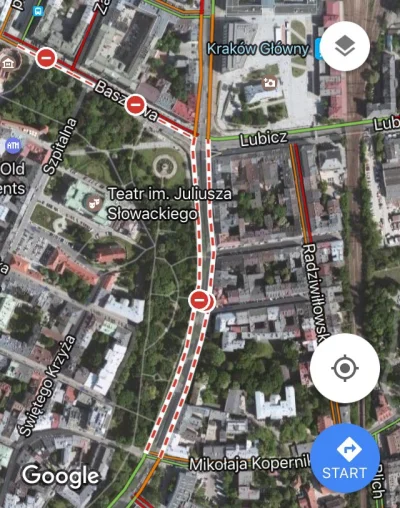 Fajnisek4522 - Ktoś chyba pijany w Google bo za duży fragment ulicy wyłączył #krakow ...