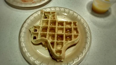 dulek - Jestem w podróży służbowej w Austin, TX. Zrobiłem sobie gofra na śniadanie i ...
