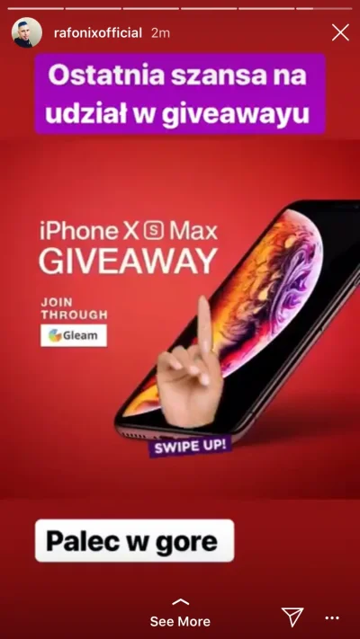 SKnight - Rafonix właśnie dostał 3000zl za reklamę konkursu z iphonem XS max. Mógłby ...