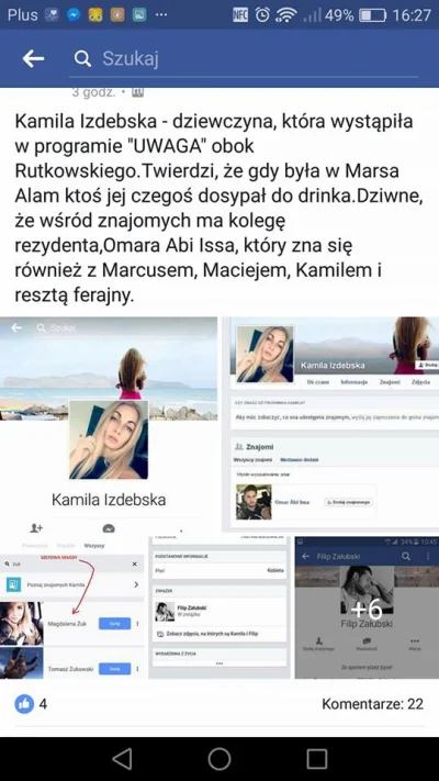 anonimowyzpl - Na głównej grupie FB w sprawie Magdy ktoś wrzucił kolejne powiązania.
...