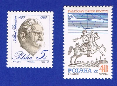 m.....3 - 1986r.
Znaczki z PRL.
Znaczek z podobizną Alberta Schweitzera.
Znaczek w...