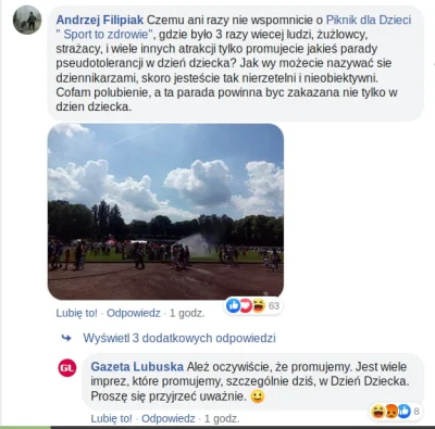 bioslawek - Media zielonogórskie od rana komentują paradę równości zamiast Dzień Dzie...