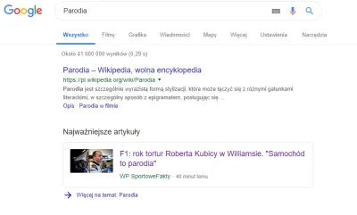 Matyson - #ciekawostka - jeżeli w google wpiszecie słowo "Parodia", wyskoczy wam boli...