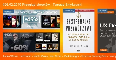 tomaszs - Mirkobooki 2019-02-26 ( ͡° ͜ʖ ͡°) 

Przegląd ebooków 26.02.2019. Dowiedz ...