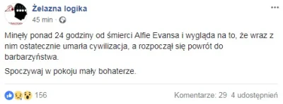 k1906 - Koniec cywilizacji, powtarzam KONIEC CYWILIZACJI
#zelaznalogika #alfieevans