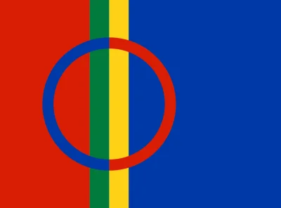s.....c - Flaga Laponii - kolory flagi – czerwony, niebieski, zielony i żółty są taki...
