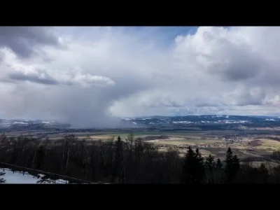 Piorunujaco - Widok na opady śniegu na ziemi kłodzkiej z góry Iglicznej w Sudetach 5 ...
