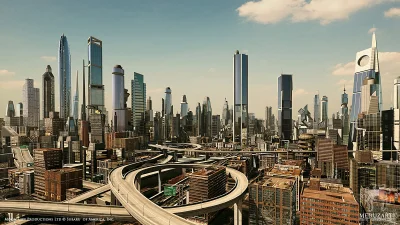 Kofi - Koncept art miasta przyszłości :) 
#citiesskylines