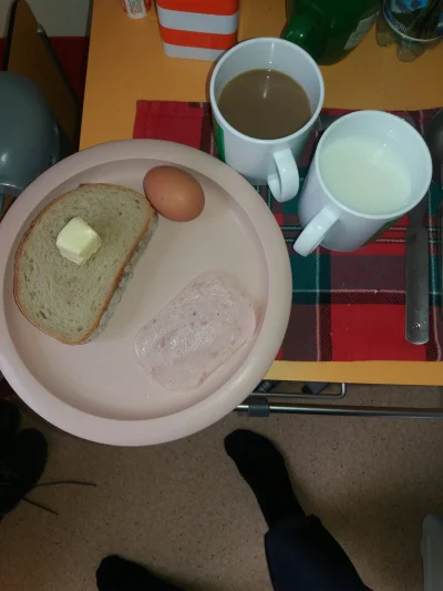 Kwassokles - #szpital #jedzenie #zdrowie Śniadanie raczej standard 2 kromki chleba ko...