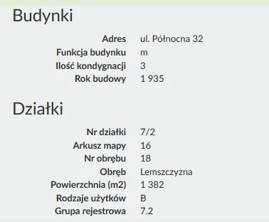 Gorion103 - @sergiuszn: wg. danych z geoportalu ten budynek był wybudowany w 1935r.