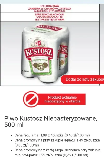 Zbigszew - Jak to produkt niedostępny..!!! Weekend się zaczyna...