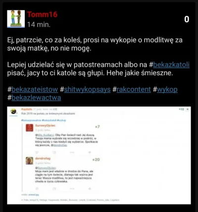 J.....D - Ej @Tomm16 widzę że Ty normalny nie jesteś i zamiast dyskutować to usuwasz ...