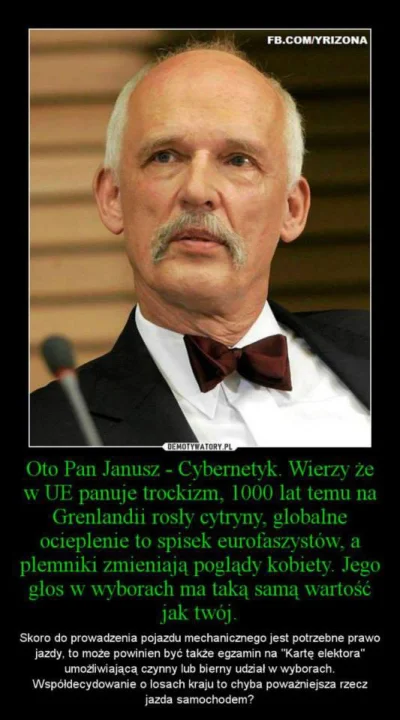 G.....n - "Jego głos w wyborach ma taką samą wartość jak Twój".
#lewackihumor #bekaz...