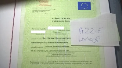 a.....e - Zaświadczenie o ukończeniu kursu, do administracji poszło bez cenzury, ale ...