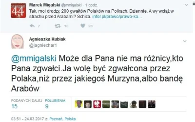 pk347 - @OsrodekMonitorowaniaNienawisci: Niech sie cieszy, ze to Polak, a nie jakis i...