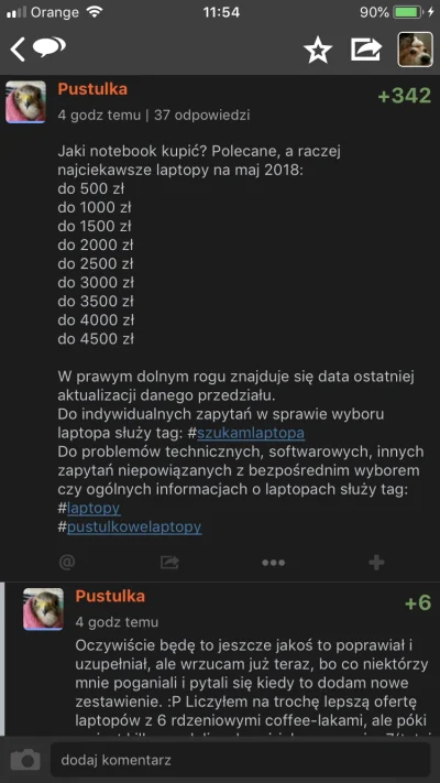 Ka4az - @Pustulka: dzięki Wykop wasza aplikacja jest świetna, nic nie ma tu