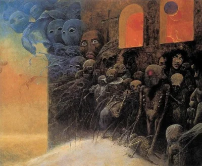 kapelushh - Beksiński

#obrazy #malarstwo #beksinski