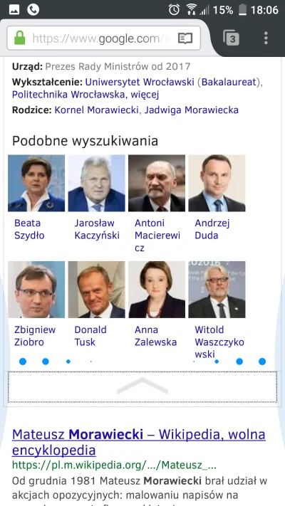 JasioO - Wyszukałem w Google Mateusza Morawieckiego. Zaciekawiły mnie podobne wyszuki...