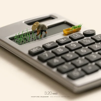 mala_kropka - #minikalendarz #ryz #miniatura #kalkulator