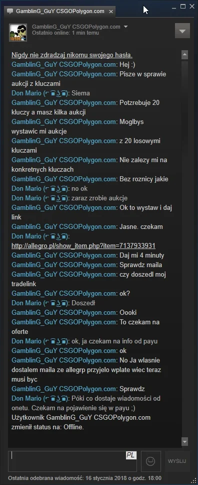 kajdzis - Uwaga na takich ancymonów.
#csgotrade #csgo