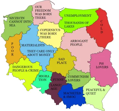 Cukrzyk2000 - Według was ta mapa odzwierciedla rzeczywistość?
#heheszki #polska #hum...
