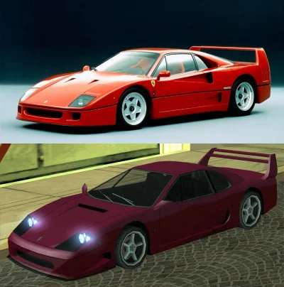 Pangia - @fkn1q: Turismo z GTA San Andreas jest wzorowane na Ferrari F40.