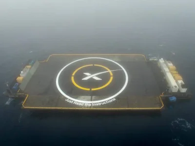 f.....s - #elonmusk #spacex #falcon9 #jason3

Out at sea for tomorrow's[today] laun...