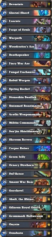 VendeusV13 - #hearthstone 
Cooo tutaj teraz siadło Control rush warrior