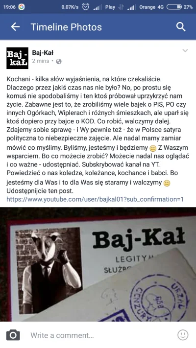 snow - #polityka #bajkal Profil Baj-Kał usunięty z Youtube za filmik o KODzie... Typo...