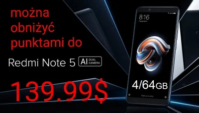 sebekss - Tylko 189$ [a z punktami 139$❗] za telefon Xiaomi Redmi Note 5 4/64 GB Glob...