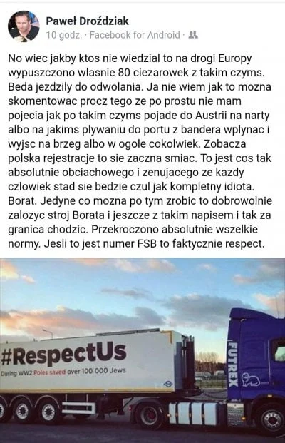 pk347 - Jak u Barei...
A pozniej zalosne, Respect us... 


ci ludzie to istna gro...