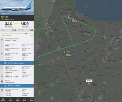 L.....m - Air Polako 1 odwiedził Gdańsk i poleciał dalej. 
#flightradar24 #gdansk