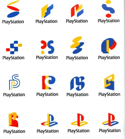 t.....m - Jak ewoluowało logo PlayStation, zanim ostatecznie zostało wybrane takie ja...