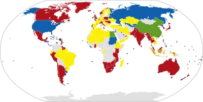 dzika-konieckropka - Kolory skrzynek pocztowych na świecie. 
#mapy #wiedzabezuczytec...