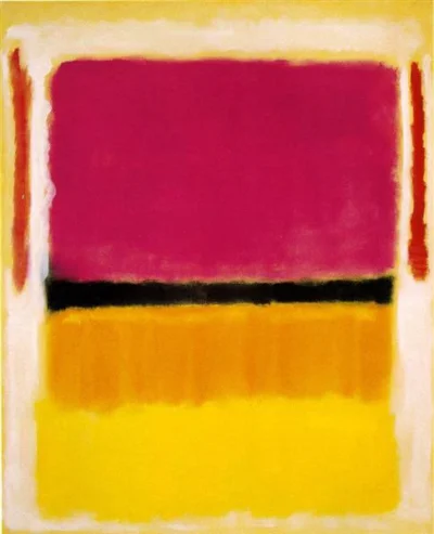 p.....a - Mark Rothko, Fiolet, czarny, pomarańczowy, żółty na biało-czerwonym (1949)....