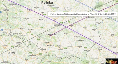 koko33 - @dzangyl: dodatkowo na zaznaczonej linii ISS przetnie tarczę Księżyca, a pew...