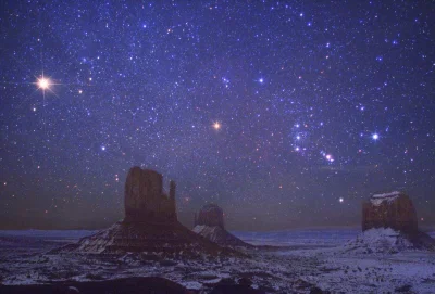 d.....4 - Mars i Orion nad Monument Valley, USA.

#kosmos #astronomia #conocastrofoto...