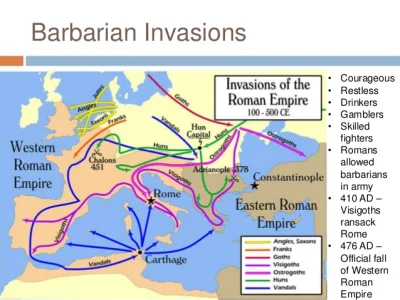 Wironin - A to mapa barbarzyńskich inwazji na Rzym.