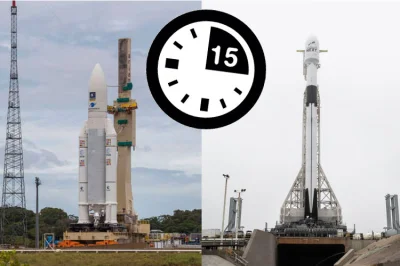 yolantarutowicz - Starty dwóch rakiet (europejskiej Ariane 5 i amerykańskiego Falcona...