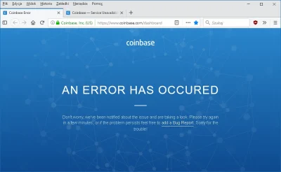 av18 - U was też Coinbase przestał działać?
Wiadomo o co chodzi?
https://www.coinba...