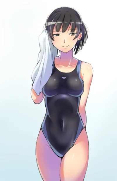 Czokolad - #randomanimeshit #amagami #hibikitsukahara #swimsuit