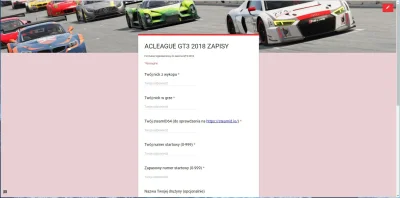 ACLeague - A w sezonie GT3 zapisy przez wygodny formularz google - w końcu ( ͡° ͜ʖ ͡°...