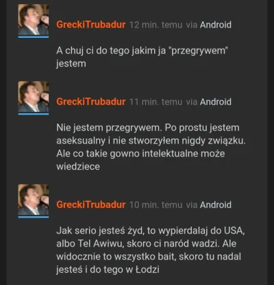 S.....h - Trubadur wściekły, w uj agresywny.