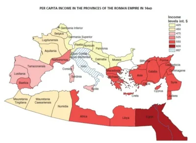 oleeeck - Dochód per capita. Rzym. 14 rok n.e.

#historia #mapy #ciekawostki #europa ...