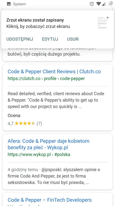 GlupiPajonk - @tomek_27 po wpisaniu "code and pepper opinie" wykop jest 4 ( ͡º ͜ʖ͡º)