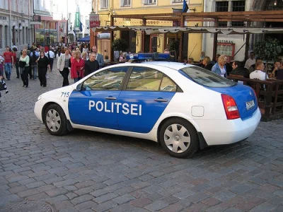 johanlaidoner - @johanlaidoner: Estońska Policja (Eesti Politsei) w Tallinie- stolicy...