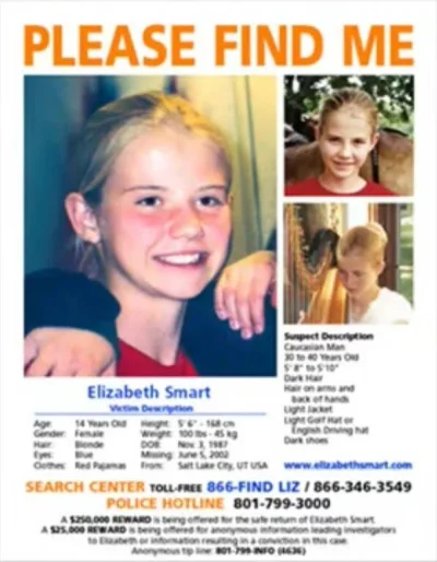 riley24 - Porwanie Elizabeth Smart

14-letnia Elizabeth Smart mieszkała wraz z rodz...